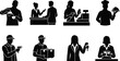 © JanokChandra - Service Industry Professions And Hospitality Jobs Black Silhouette Icon Set Isolated On White Background