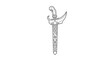 © Bima - Ornate Kris Dagger Illustration: Traditional Indonesian Weapon, Cultural Symbol, Vector Art