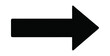 © Sergey - Transparent png of a simple black directional arrow icon pointing right showing movement next step and progress in a minimalist design for navigation interface and process illustration overlay left