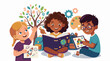 © ajang - Diverse kids learning and creating with books art and technology