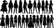 © Nahid - Diverse silhouettes of women in casual poses