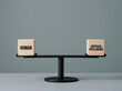 © Sabrina - Balance between human and artificial intelligence on scale model