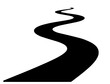 © Roushon - Abstract winding road silhouette path illustration with silhouette direction abstract navigation