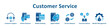 © Siti Malikhatun - Customer Service web icon banner with line art style