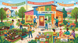 © Akun - Diverse group of volunteers working together at a colorful community hub for international volunteer day.