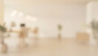© Saga - Defocused Scandinavian Open Office Bokeh Video Call Background for video call background use, hybrid work and corporate communication, with clean copy space for text overlays