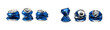 © Hirak - Collection of crushed blue aluminum soda cans isolated on transparent background