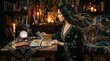 © kang - Mystical fortune teller reading tarot cards.