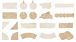© Team - Set of vintage paper labels and torn craft paper tags