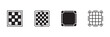 © HAKIM Creation - four black and white board game icons Vector