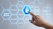 © Raju - Cyber security, internet protection, lock icon, digital safety, mobile devices