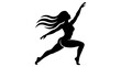 © MakarimZaydan - Elegant woman dancing with flowing hair.