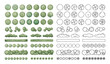 © SharpPath - Architectural tree and shrub symbols set in top view plan