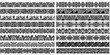 © Adji - Set of diverse seamless decorative borders with traditional ethnic patterns, black and white vector illustration.