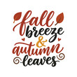 © azad - Fall breeze and autumn leaves typography design with colorful seasonal lettering and decor