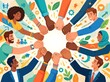 © jafor - Diverse team celebrating collaboration and success illustration
