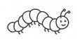 © Aizal - Cute Smiling Caterpillar Outline Icon Vector Illustration