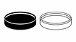 © USEP SAEPULLAH - Black and white cylindrical game tokens, minimal isometric icons