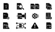 © Rafiq - Document Workflow Icons Set, Data Management Symbols, Information Processing Graphics, Business Process Icons