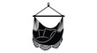 © Bismillahadobe - Hanging Chair Silhouette With Cushions And Fringe Black On White
