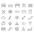 © Roman - Garage set. Large set of line icons on a white background