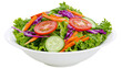 © Solene - Fresh garden salad with lettuce tomato cucumber carrot, and red cabbage