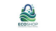 © sarda - Eco friendly shopping logo design concept.