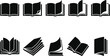 © Ghulam - Black Open Book Icons and Turning Pages Vector Set for Educational Apps, Library Websites & Digital Reading Platforms (EPS)