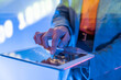 © ADDICTIVE STOCK - Hand of old woman using tablet touch screen