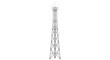 © Sapphire - Tall telecommunications tower with antennas against a white background