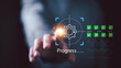 © Images for you - Operations manager monitors workflow progress using process automation, task tracking, workflow optimization, performance monitoring, digital operations, efficiency improvement, productivity