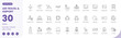 © BIJOLI - air travel airport icon line style aviation transportation editable stroke vector set