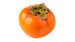 © Hanna - Fresh ripe orange persimmon fruit with a green calyx isolated on transparent background cut out