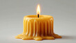 © Emaa - Candle burning upside-down isolated on white background symbolizing impossible situation challenge guidance risk unusual scenario planning caution and conceptual metaphor
