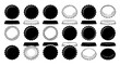 © Irtiko - Various black and white bottle cap designs and illustrations