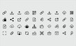 © SantoshArt - Link share line icons set. Hyperlinks, download, upload, cloud storage, QR code, secure attachment flat minimal vector illustrations.