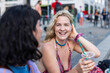 © TrueShot | Westend61 - Female friends drink a milkshake together on a summer day in Berlin