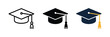 © MD. ARIF ISLAM - Graduation cap icons featuring university education, college graduation hat, academic achievement, and clean minimalist vector graphics for school and learning projects.