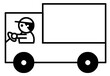 © smile - cartoon delivery van