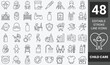 © Zilkasun - Child care web icons in line style editable stroke. Nurse, healthy eating, sleep, hygiene, crib, toys, infant, collection. Editable stroke. Vector illustration.