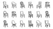 © manuk - Collection of various chair designs.