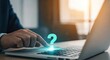 © Asit - Question mark cursor on laptop keyboard problem solving concept