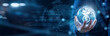 © FutureLogic Studio - Financial advisor hold circle in hand to optimize the global Investment network system. They carefully analyze corporate finance options, wealth management portfolios, and capital market growth.