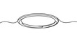 © vaco - Minimalist oval line art on white background.
