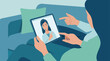 © PixelForge Studio - Telehealth Consultation Woman on Sofa at Home with Online Doctor Illustration