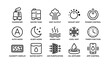 © Cali6ro - Humidifier feature icons displaying control symbols on white background