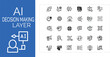 © Hasibul - Artificial intelligence decision making layer icons for data analysis and machine learning concepts