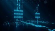 © happie - Cascading binary streams in digital data space – Perfect for coding tutorials, cybersecurity websites, or information technology.