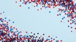 © Md Shirajul - Patriotic labor day celebration background with red white and blue star confetti
