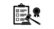 © khlkhofa - Vector illustration of legal compliance and regulatory approval icon on a transparent background